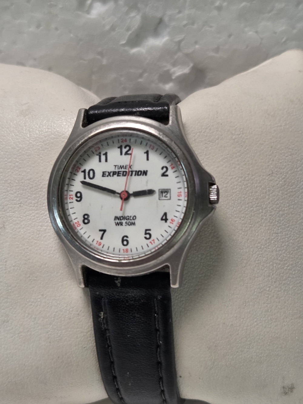 Timex Expedition White Dial Black Leather Watch Inglo